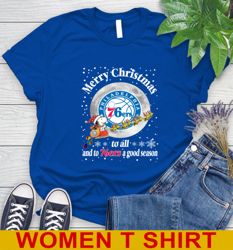 Philadelphia 76ers Merry Christmas To All And To 76ers A Good Season NBA Basketball Sports Women's T-Shirt 10