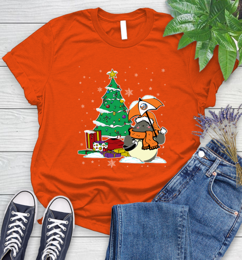 New York Islanders NHL Hockey Cute Tonari No Totoro Christmas Sports Women's T-Shirt 3
