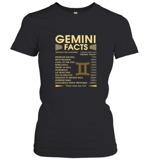 Zodiac Gemini Facts Awesome Zodiac Sign Daily Value Women's T-Shirt