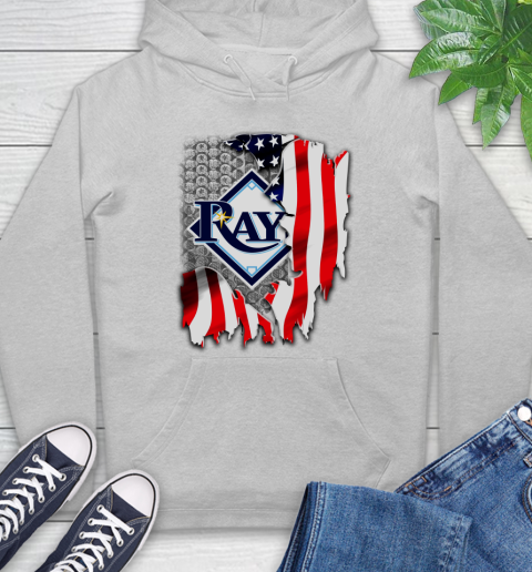 Tampa Bay Rays MLB Baseball American Flag Hoodie 6