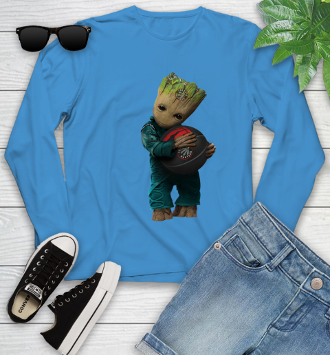 NBA Groot Guardians Of The Galaxy Basketball Sports Toronto Raptors Youth Long Sleeve 7