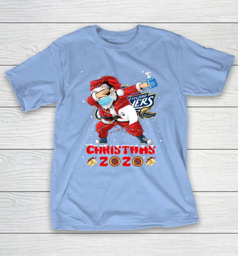Cleveland Cavaliers Funny Santa Claus Dabbing Christmas 2020 NBA T-Shirt 10