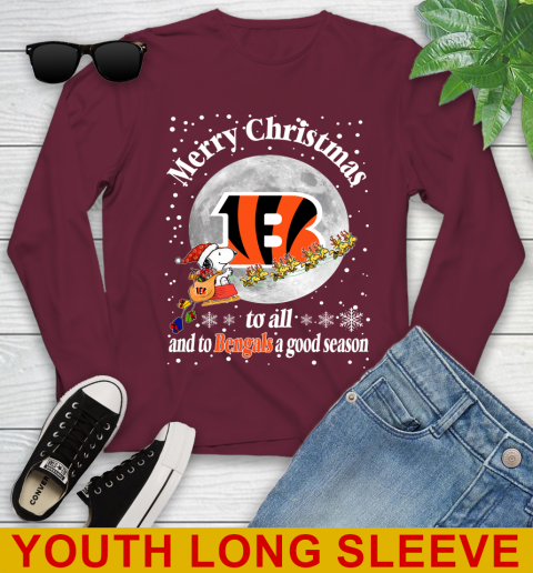 Cincinnati Bengals Merry Christmas To All And To Bengals A Good Season NFL Football Sports Youth Long Sleeve 6