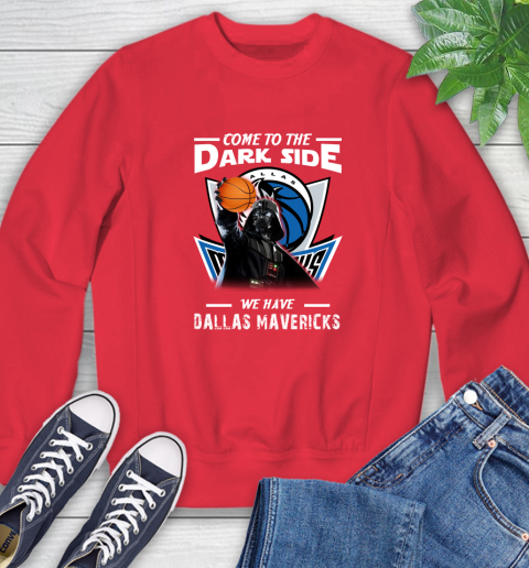 NBA Come To The Dark Side We Have Dallas Mavericks Star Wars Darth Vader Basketball Sweatshirt 10