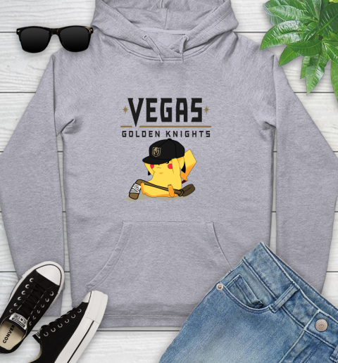 NHL Pikachu Hockey Sports Vegas Golden Knights Youth Hoodie 6