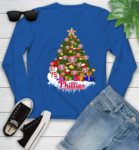 Philadelphia Phillies Merry Christmas MLB Baseball Sports Youth Long Sleeve 9