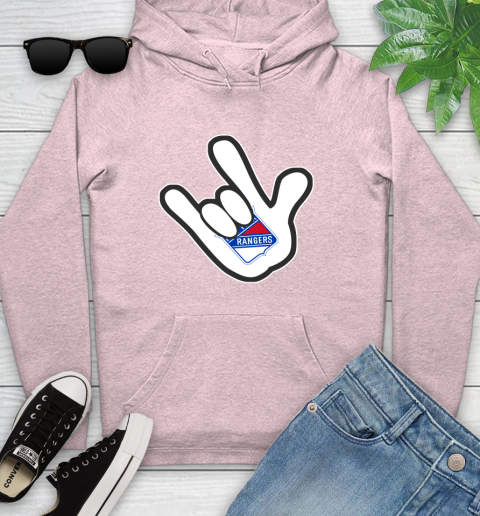 New York Rangers NHL Hockey Mickey Rock Hand Disney Youth Hoodie 10