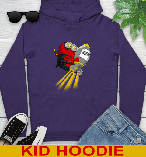 NBA Basketball San Antonio Spurs Deadpool Minion Marvel Shirt Youth Hoodie 5