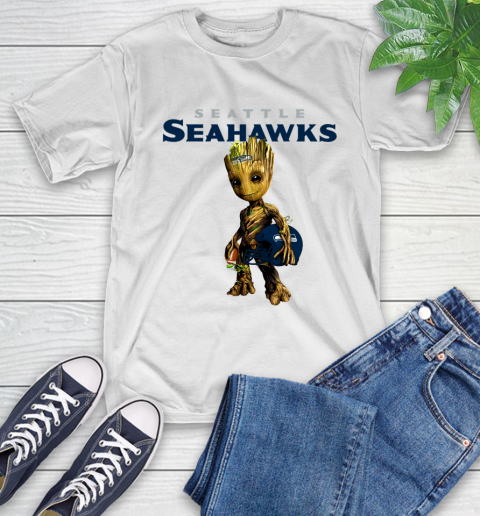 Seattle Seahawks NFL Football Groot Marvel Guardians Of The Galaxy T-Shirt