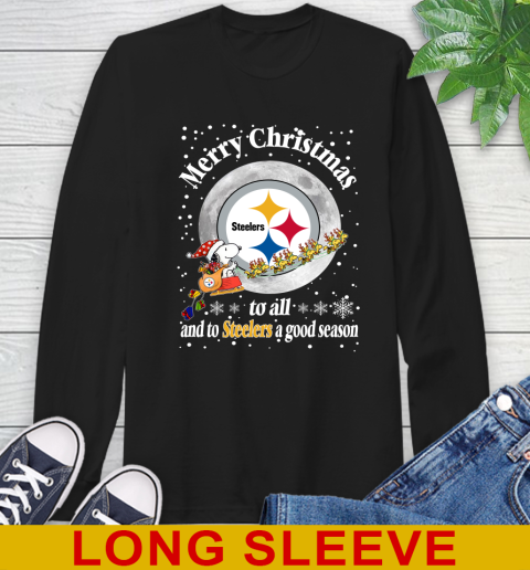 Pittsburgh Steelers Merry Christmas To All And To Steelers A Good Season NFL Football Sports Long Sleeve T-Shirt