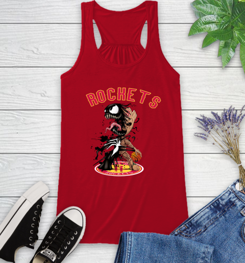 NBA Houston Rockets Basketball Venom Groot Guardians Of The Galaxy Racerback Tank 6