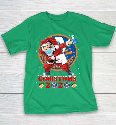 New York Islanders Funny Santa Claus Dabbing Christmas 2020 NHL Youth T-Shirt 3