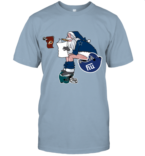 Santa Claus Dallas Cowboys Shit On Other Teams Christmas Unisex Jersey Tee