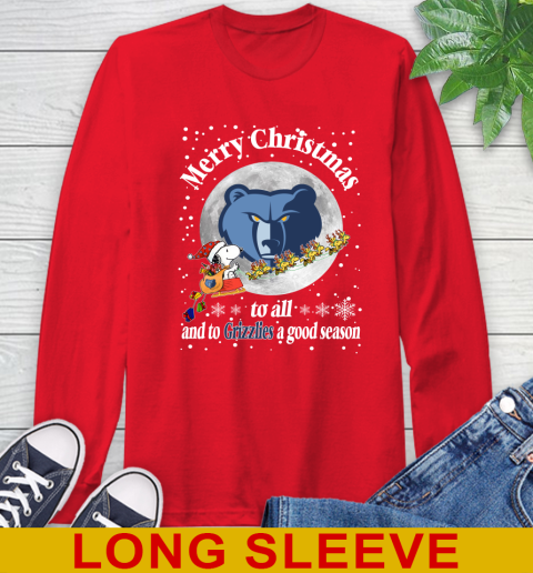 Memphis Grizzlies Merry Christmas To All And To Grizzlies A Good Season NBA Basketball Sports Long Sleeve T-Shirt 12