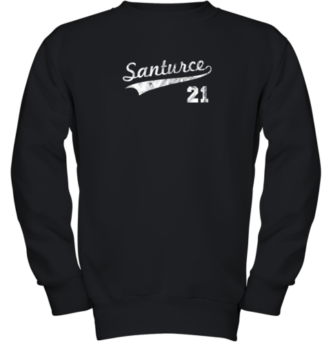 Vintage Distressed Santurce 21 Puerto Rico Baseball Youth Sweatshirt