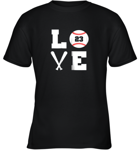 I Love Baseball Player Number #23 Gift Shirt Youth T-Shirt