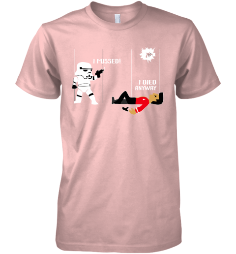unqc star wars star trek a stormtrooper and a redshirt in a fight shirts premium guys tee 5 front light pink