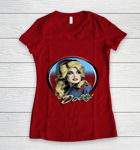 Dolly Parton Western Women's V-Neck T-Shirt 6