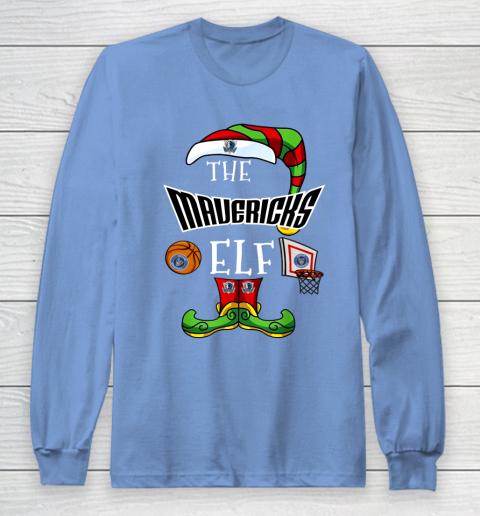 Dallas Mavericks Christmas ELF Funny NBA Long Sleeve T-Shirt