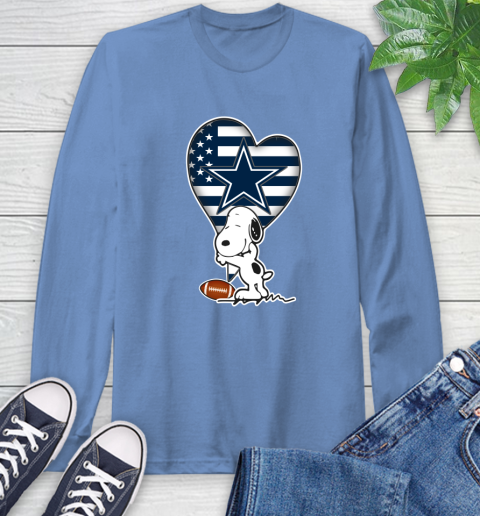 Dallas Cowboys NFL Football The Peanuts Movie Adorable Snoopy Long Sleeve T-Shirt 11