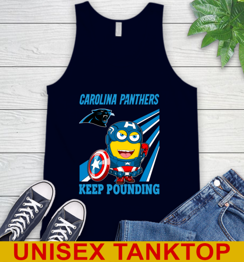 NFL Football Carolina Panthers Captain America Marvel Avengers Minion Shirt Tank Top 2