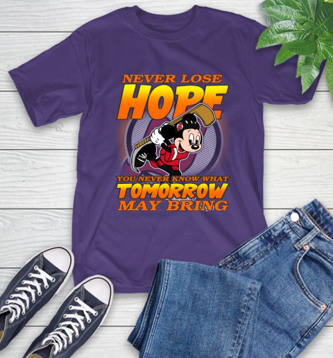 New Jersey Devils NHL Hockey ootball Mickey Disney Never Lose Hope T-Shirt 5