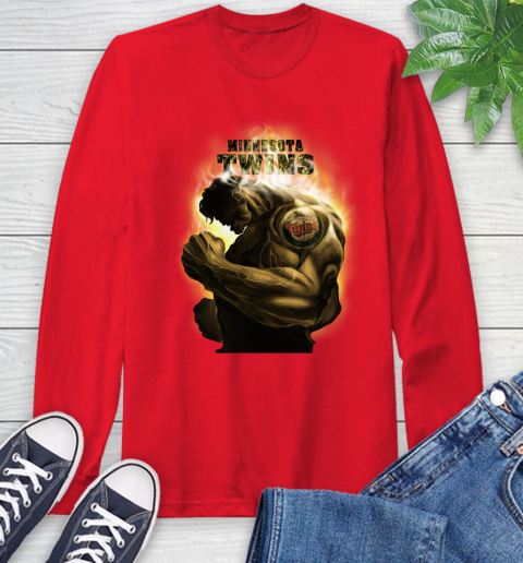 Minnesota Twins MLB Baseball Hulk Marvel Avengers Sports Long Sleeve T-Shirt 11