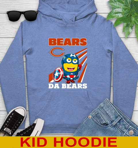 NFL Football Chicago Bears Captain America Marvel Avengers Minion Shirt Youth Hoodie 12