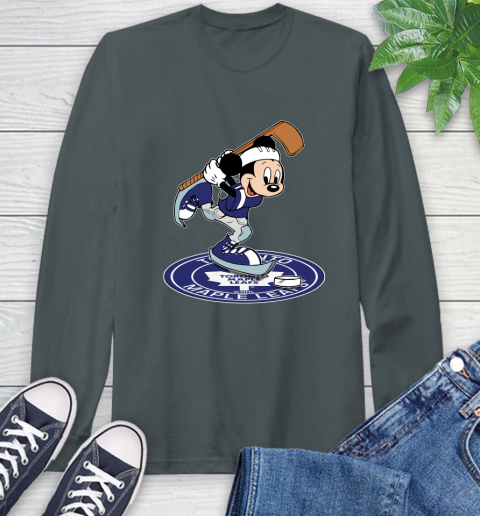 NHL Hockey Toronto Maple Leafs Cheerful Mickey Disney Shirt Long Sleeve T-Shirt 7