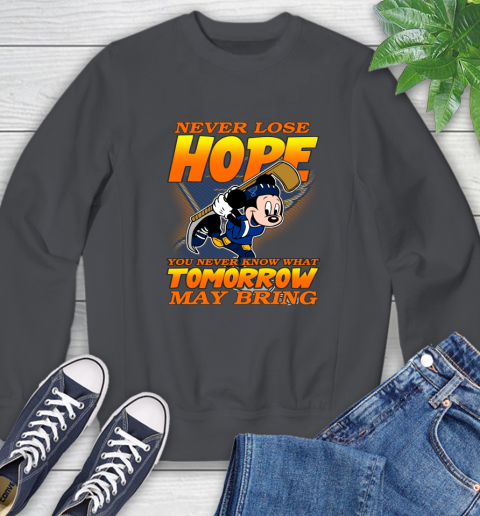 St.Louis Blues NHL Hockey ootball Mickey Disney Never Lose Hope Sweatshirt - Image 7