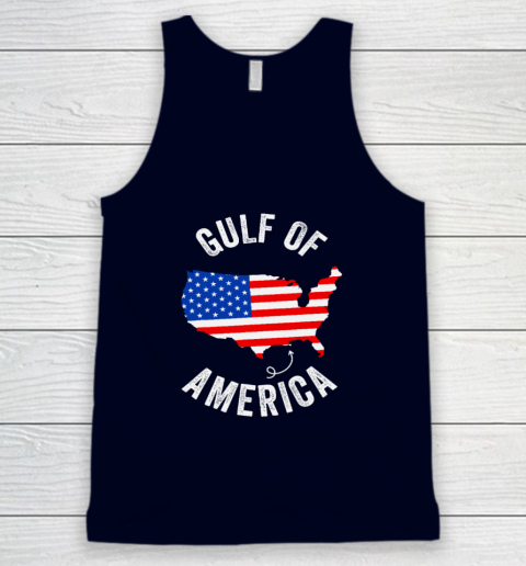 Gulf of USA America Funny Gulf of Mexico USA Flag Map July 4th Tank Top 2