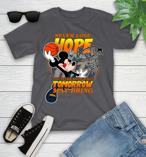 Utah Jazz NBA Basketball Mickey Disney Never Lose Hope Youth T-Shirt 6