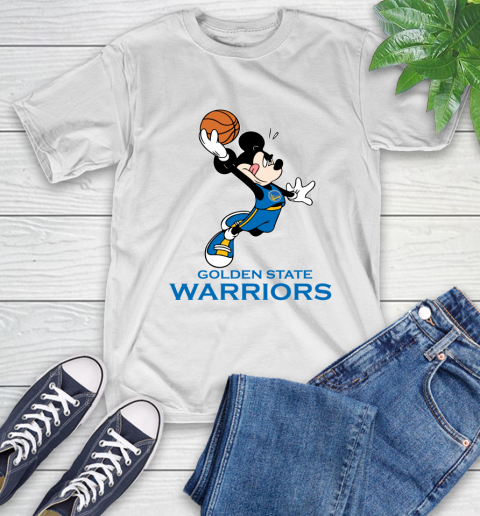 NBA Basketball Golden State Warriors Cheerful Mickey Mouse Shirt T-Shirt 2