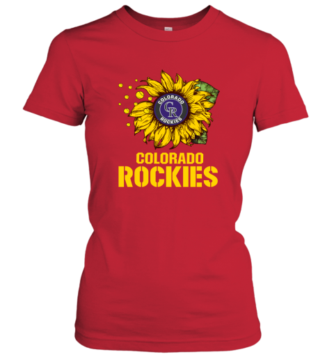 Colorado Rockiers Sunflower MLB Baseball Women's T-Shirt