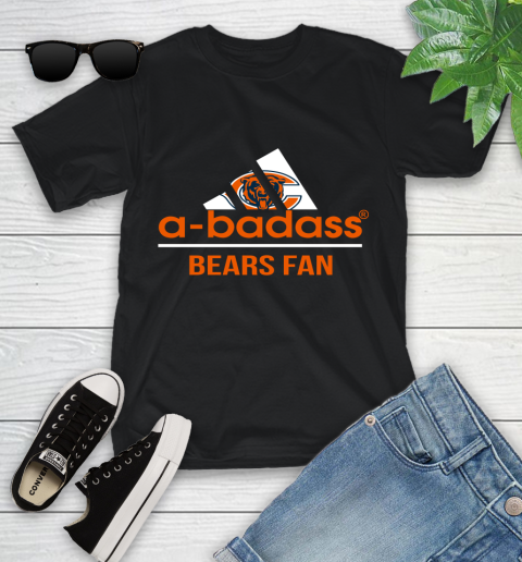 Chicago Bears NFL Football A Badass Adidas Adoring Fan Sports Youth T-Shirt