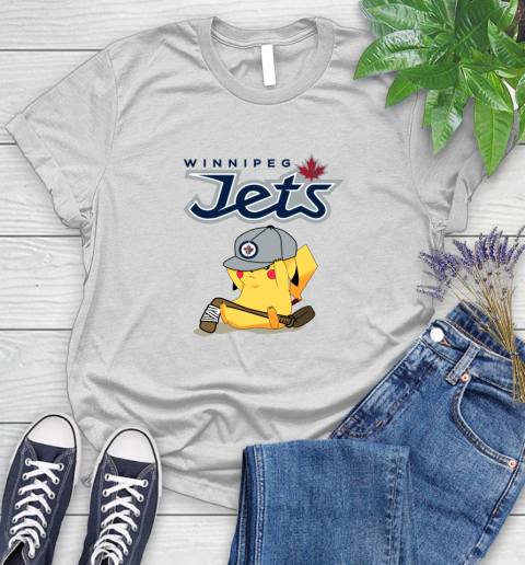 NHL Pikachu Hockey Sports Winnipeg Jets Women's T-Shirt