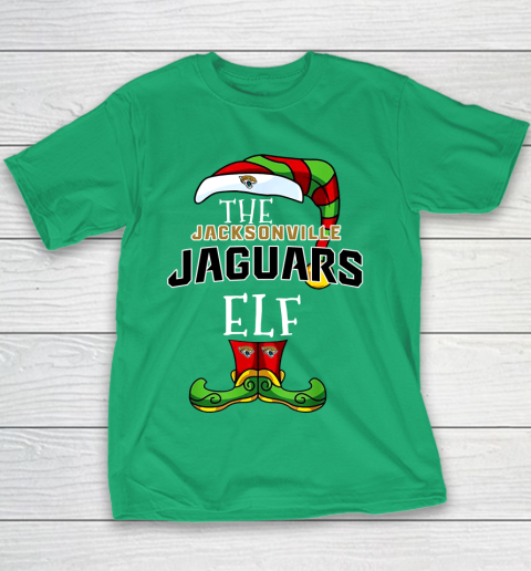 Jacksonville Jaguars Christmas ELF Funny NFL Youth T-Shirt 3