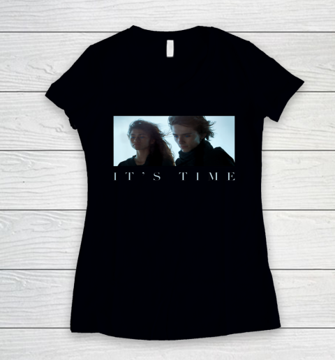 It s Time Paul Atreides and Chani Dune 2021 Women's V-Neck T-Shirt