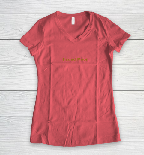 Faded Moon - At Least We Are All Under The Same Moon Women's V-Neck T-Shirt 3
