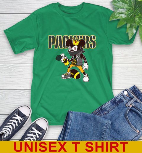 Green Bay Packers NFL Football Mickey Peace Sign Sports T-Shirt 7