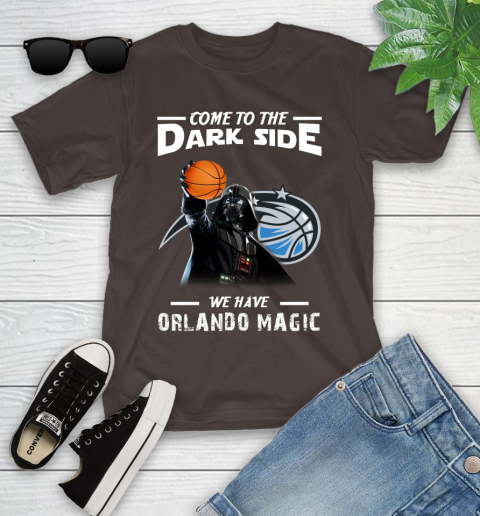 NBA Come To The Dark Side We Have Orlando Magic Star Wars Darth Vader Basketball Youth T-Shirt 7