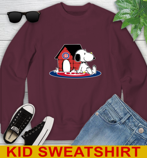 MLB Baseball Chicago Cubs Snoopy The Peanuts Movie Shirt Youth Sweatshirt 5