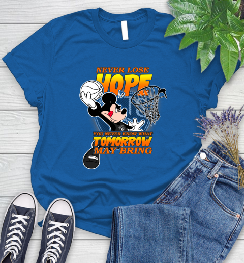 Brooklyn Nets NBA Basketball Mickey Disney Never Lose Hope Women's T-Shirt 12