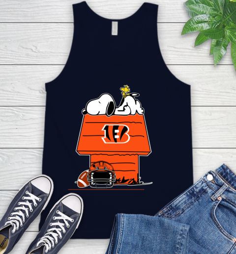 Cincinnati Bengals NFL Football Snoopy Woodstock The Peanuts Movie Tank Top 3