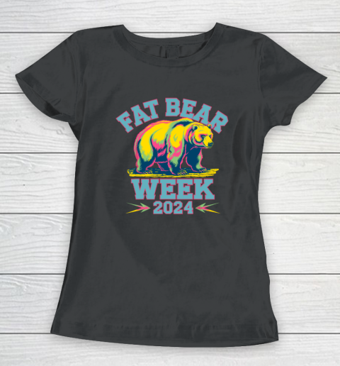 Fat Bear Week 2024 Grazer Animal Lover Alaska Katmai Nature Women's T-Shirt