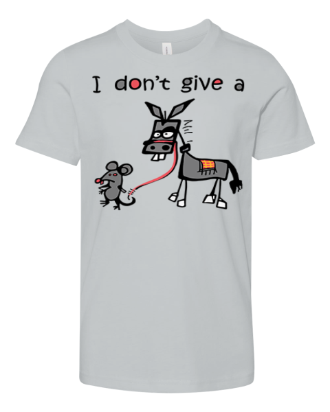 I Don't Give A Rats Ass Mouse Walking Donkey Gift Premium T-Shirt