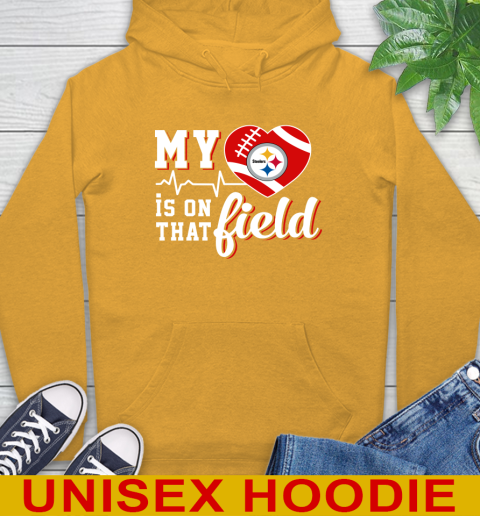 NFL My Heart Is On That Field Football Sports Pittsburgh Steelers Hoodie 2