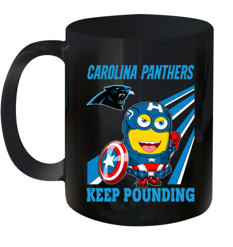 NFL Football Carolina Panthers Captain America Marvel Avengers Minion Shirt Ceramic Mug 11oz