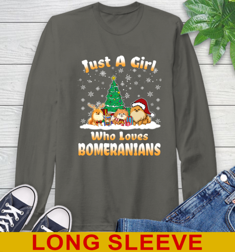 Christmas Just a girl who love pomeranians dog pet lover 64