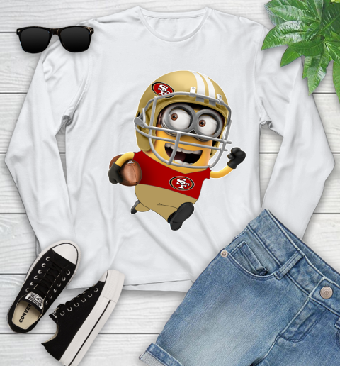 NFL San Francisco 49ers Minions Disney Football Sports Youth Long Sleeve
